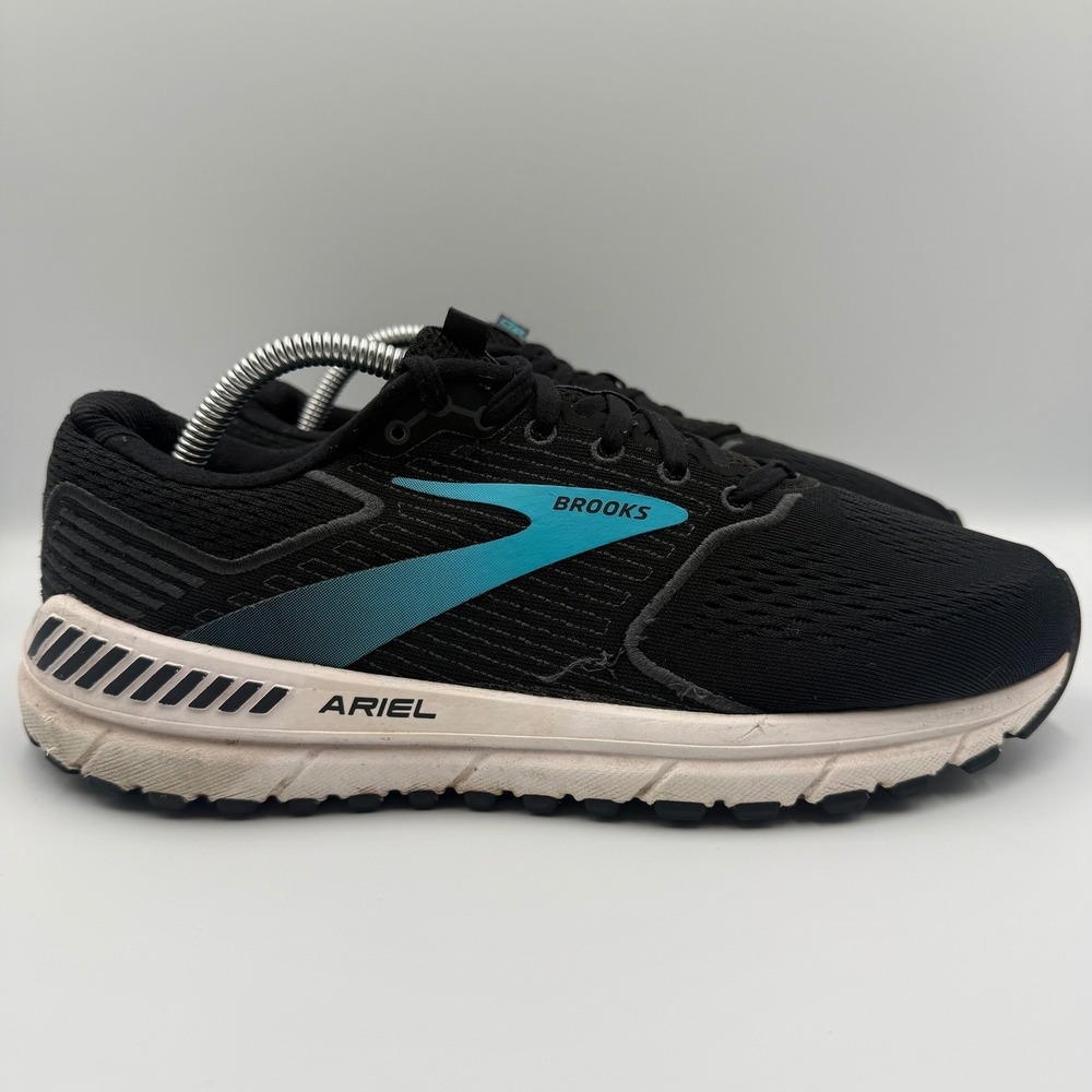 Brooks‎ Ariel 20 Women Size 10.5 Black White Blue Running Shoes Sneakers